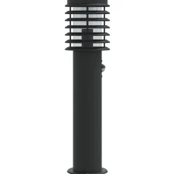 vidaXL Iluminación-Lámparas de suelo de exterior con sensor acero 60 cm