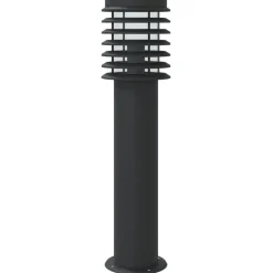 vidaXL Iluminación-Lámparas de suelo de exterior con sensor acero 60 cm