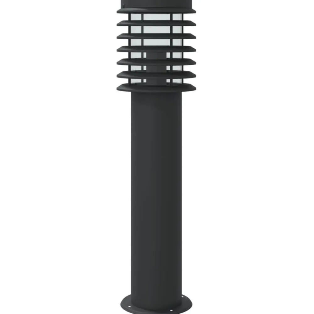 vidaXL Iluminación-Lámparas de suelo de exterior con sensor acero 60 cm