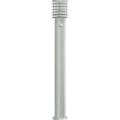 vidaXL Lámparas de suelo de exterior con sensor acero inoxidable 110cm Plateado Outlet