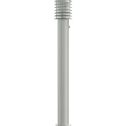 vidaXL Lámparas de suelo de exterior con sensor acero inoxidable 110cm Plateado Outlet