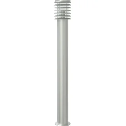 vidaXL Lámparas de suelo de exterior con sensor acero inoxidable 110cm Plateado Outlet