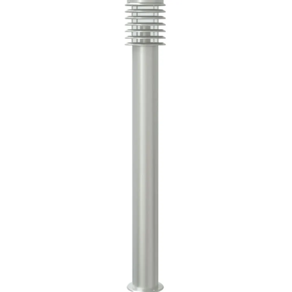 vidaXL Lámparas de suelo de exterior con sensor acero inoxidable 110cm Plateado Outlet