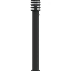 vidaXL Iluminación-Lámparas de suelo exterior con sensor 3 uds acero 110 cm