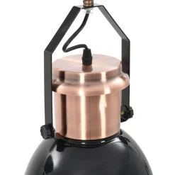 vidaXL Iluminación-Lámparas de techo 2 unidades redondas negro E27