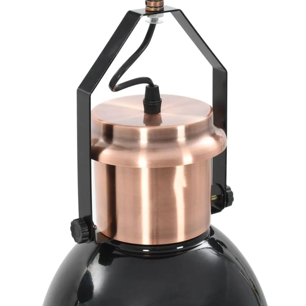 vidaXL Iluminación-Lámparas de techo 2 unidades redondas negro E27