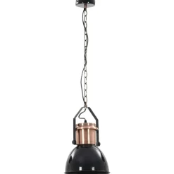 vidaXL Iluminación-Lámparas de techo 2 unidades redondas negro E27