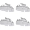 vidaXL Iluminación-Lámparas de techo 4 uds con pantalla de cristal elipsoidal E14