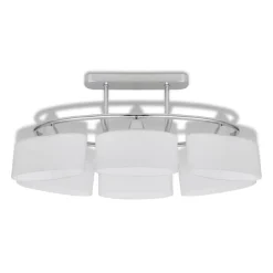 vidaXL Iluminación-Lámparas de techo 4 uds con pantalla de cristal elipsoidal E14