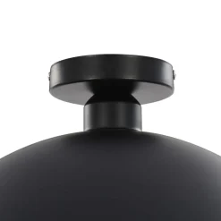 vidaXL Lámparas de techo 2 uds semiesféricas negro y dorado E27