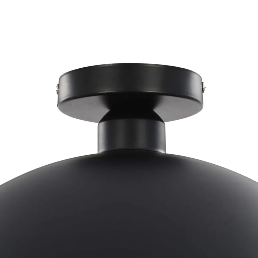 vidaXL Lámparas de techo 2 uds semiesféricas negro y dorado E27
