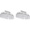 vidaXL Lámparas de techo 2 uds con pantalla de cristal elipsoidal E14 Hot