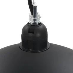 vidaXL Iluminación-Lámparas de techo 2 uds semiesféricas negro y dorado 40 cm E27