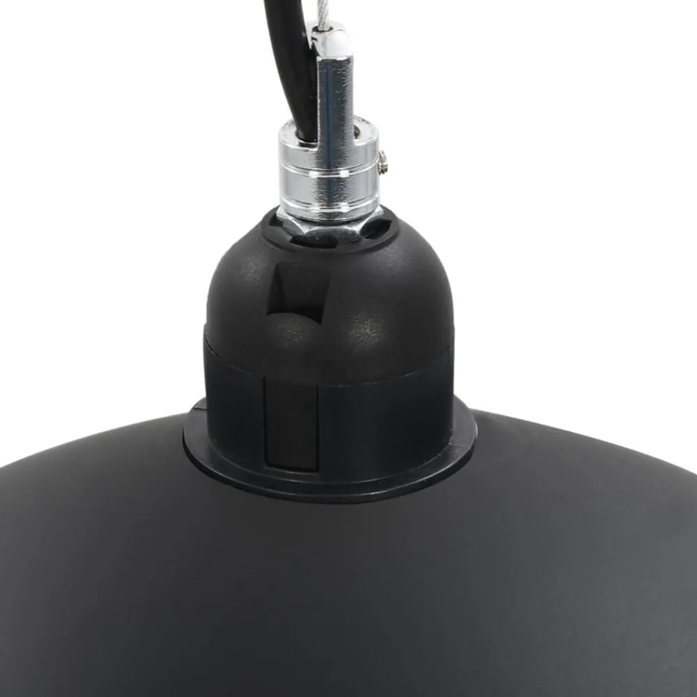 vidaXL Iluminación-Lámparas de techo 2 uds semiesféricas negro y dorado 40 cm E27