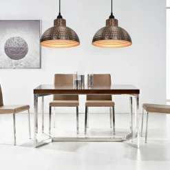 vidaXL Iluminación-Lámparas de techo semiesféricas 2 unidades color cobre