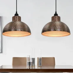 vidaXL Iluminación-Lámparas de techo semiesféricas 2 unidades color cobre