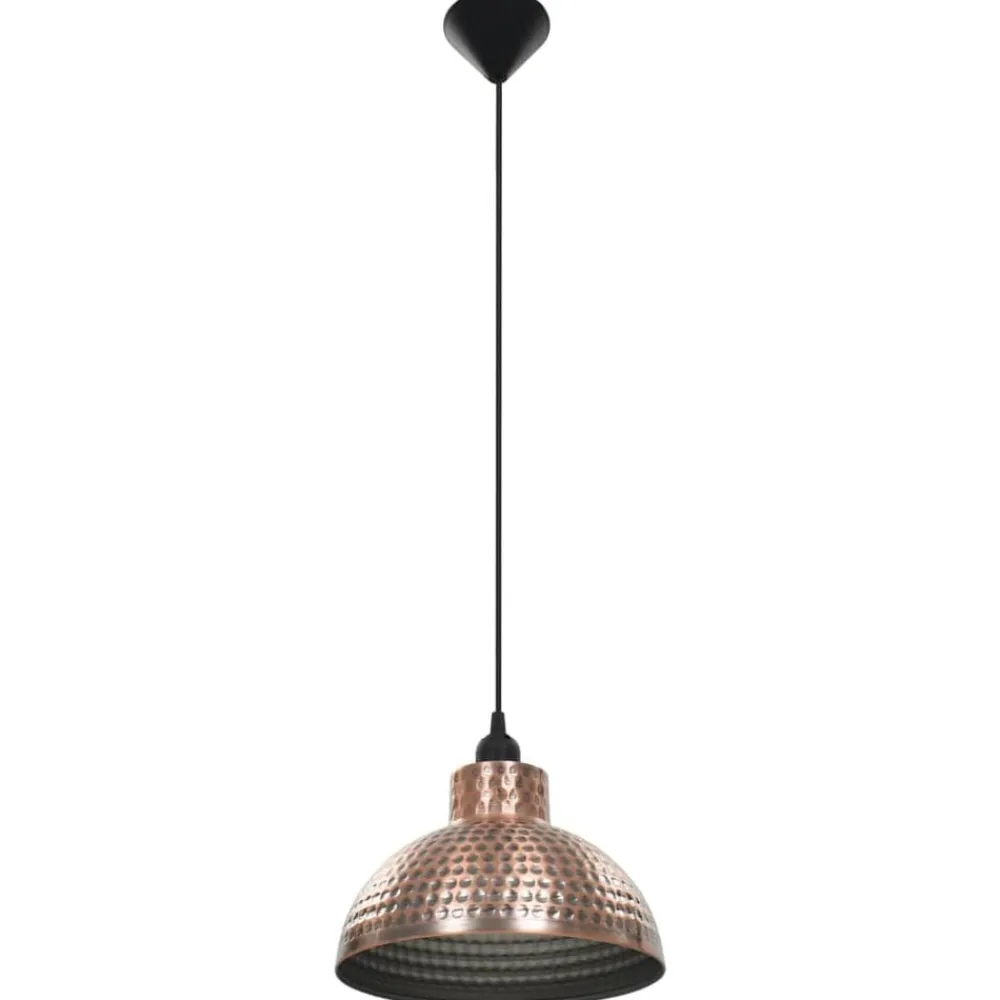 vidaXL Iluminación-Lámparas de techo semiesféricas 2 unidades color cobre