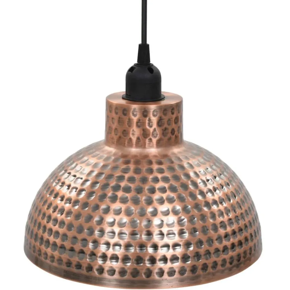 vidaXL Iluminación-Lámparas de techo semiesféricas 2 unidades color cobre