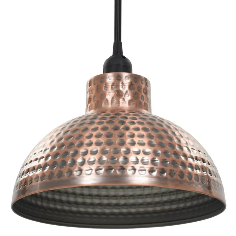 vidaXL Iluminación-Lámparas de techo semiesféricas 2 unidades color cobre