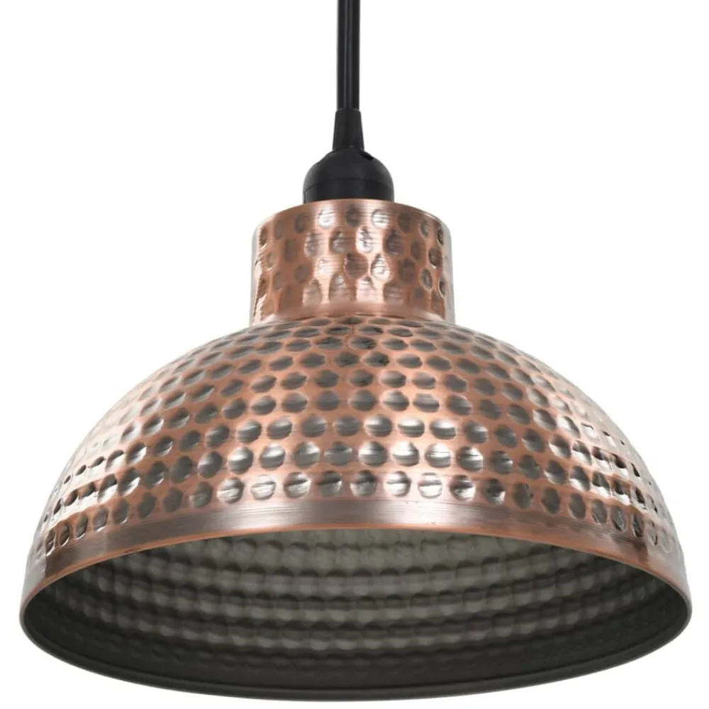 vidaXL Iluminación-Lámparas de techo semiesféricas 2 unidades color cobre