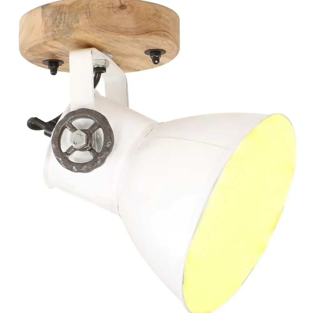vidaXL Iluminación-Lámparas industriales de pared/techo 2 uds blanca 20x25 cm E27