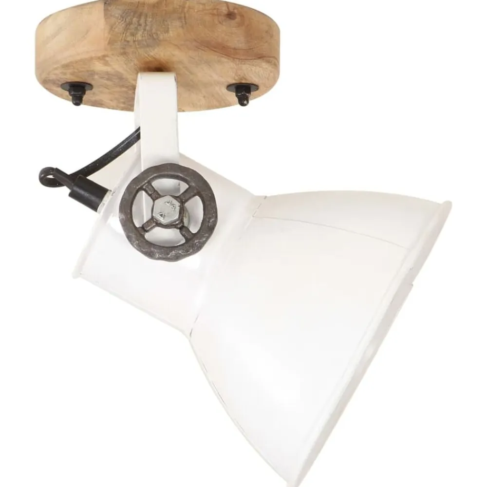 vidaXL Iluminación-Lámparas industriales de pared/techo 2 uds blanca 20x25 cm E27