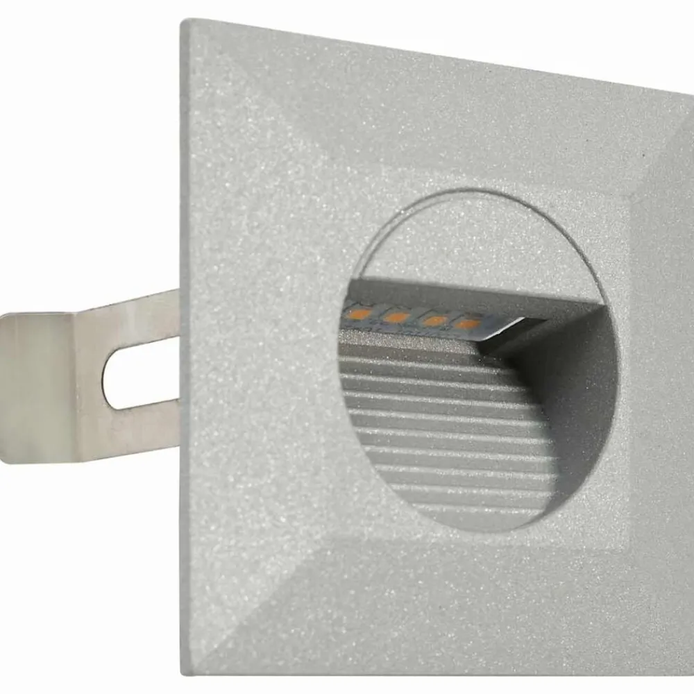vidaXL Iluminación-Lámparas LED de pared de jardín 6 unidades cuadrada plateada 2W