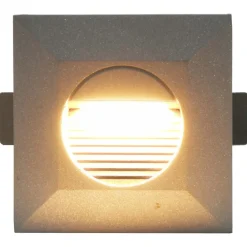vidaXL Iluminación-Lámparas LED de pared de jardín 6 unidades cuadrada plateada 2W