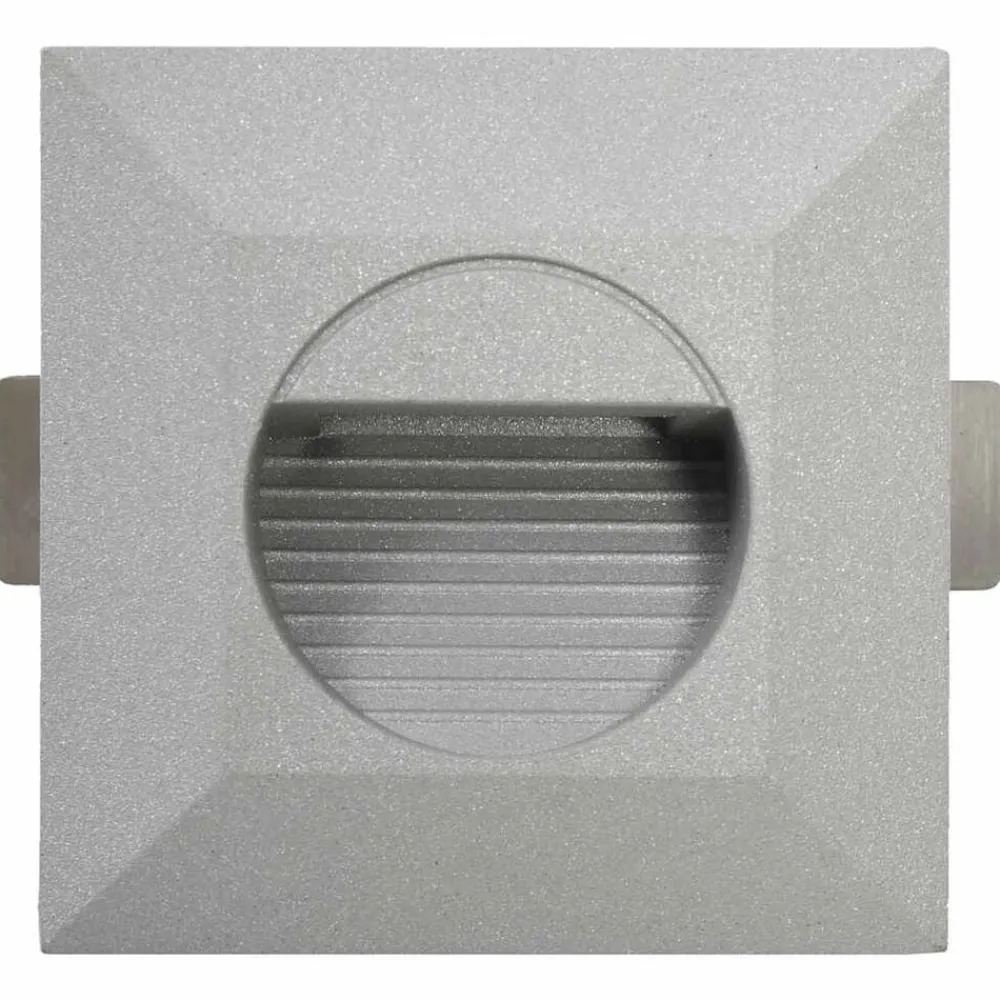 vidaXL Iluminación-Lámparas LED de pared de jardín 6 unidades cuadrada plateada 2W