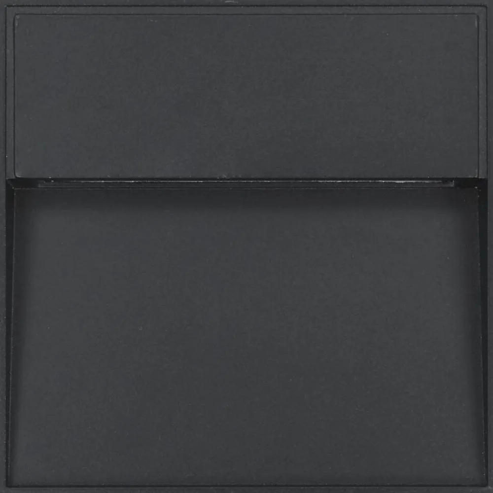 vidaXL Lámparas LED de pared para jardín 2 unidades cuadrada negra 3 W Outlet