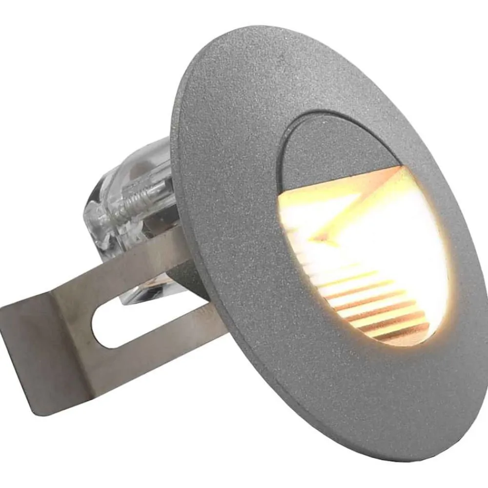 vidaXL Iluminación-Lámparas LED de pared para jardín 6 uds. redonda plateada 2 W