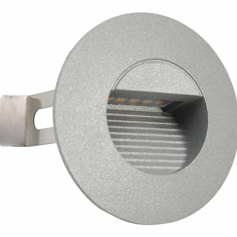 vidaXL Iluminación-Lámparas LED de pared para jardín 6 uds. redonda plateada 2 W