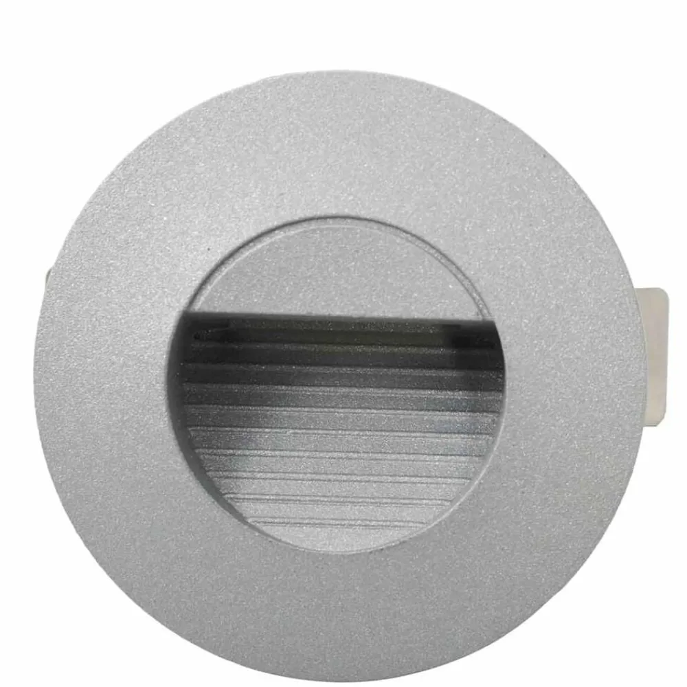 vidaXL Iluminación-Lámparas LED de pared para jardín 6 uds. redonda plateada 2 W