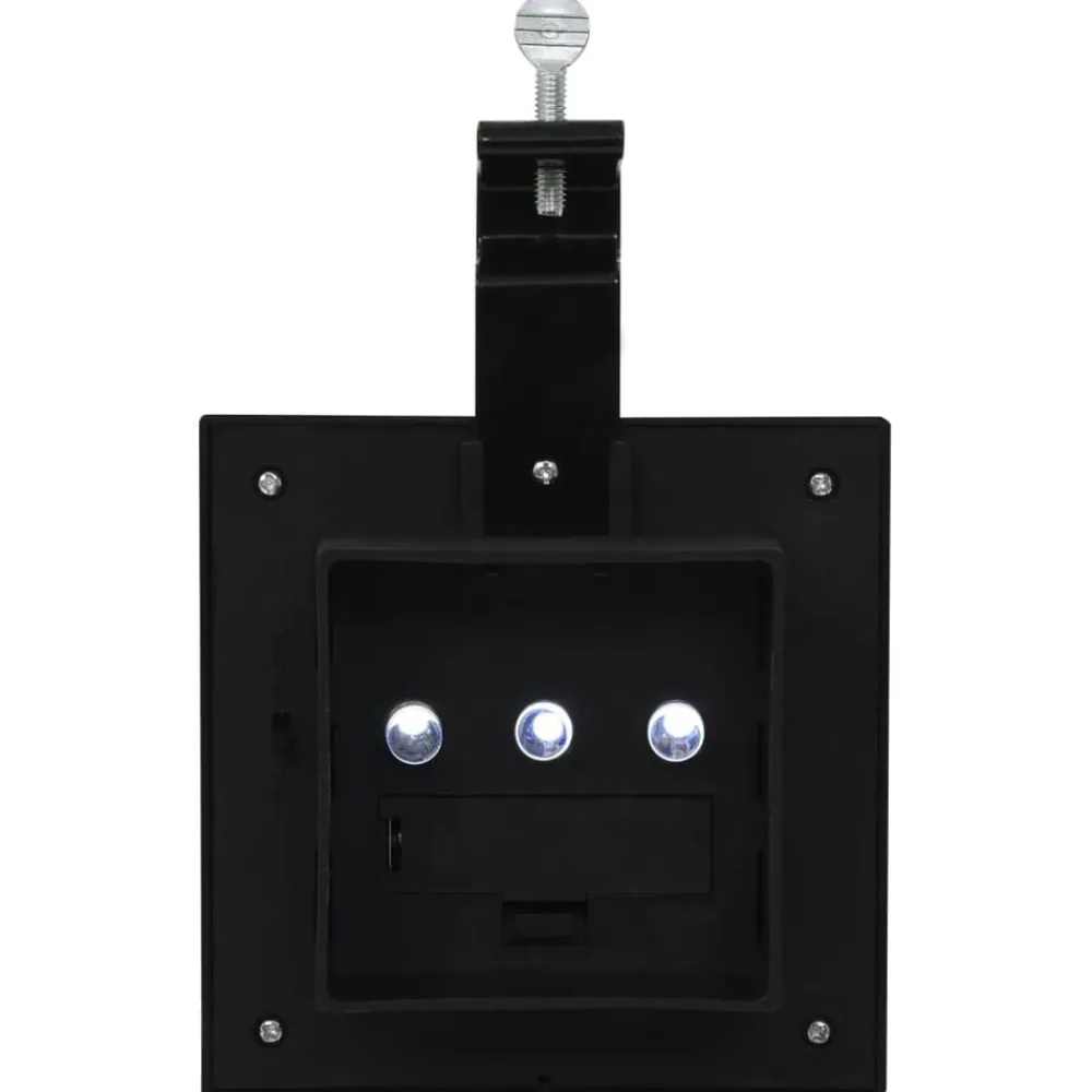 vidaXL Lámparas solares de exterior LED cuadradas 6 uds 12 cm Negro Discount