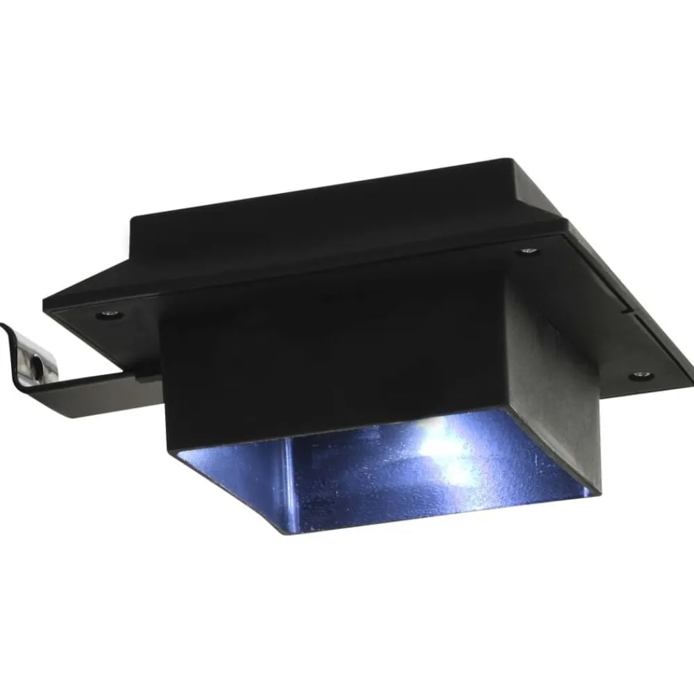 vidaXL Lámparas solares de exterior LED cuadradas 6 uds 12 cm Negro Discount