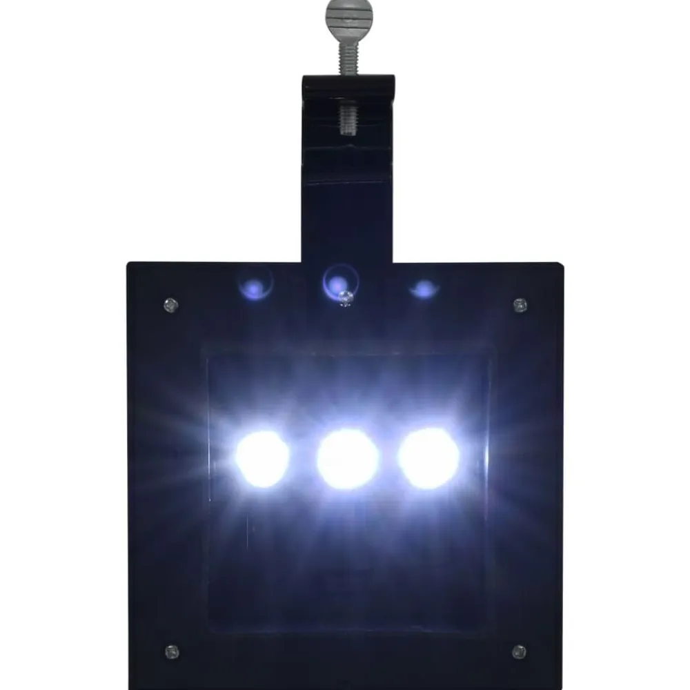 vidaXL Lámparas solares de exterior LED cuadradas 6 uds 12 cm Negro Discount