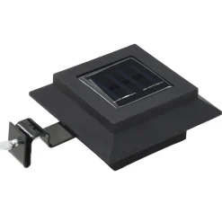vidaXL Lámparas solares de exterior LED cuadradas 6 uds 12 cm Negro Discount