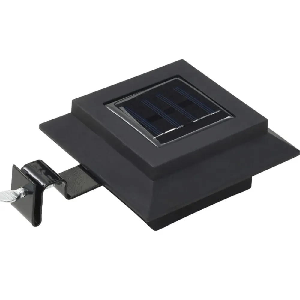 vidaXL Lámparas solares de exterior LED cuadradas 6 uds 12 cm Negro Discount