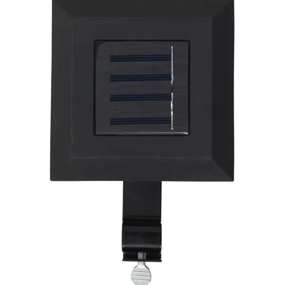 vidaXL Lámparas solares de exterior LED cuadradas 6 uds 12 cm Negro Discount