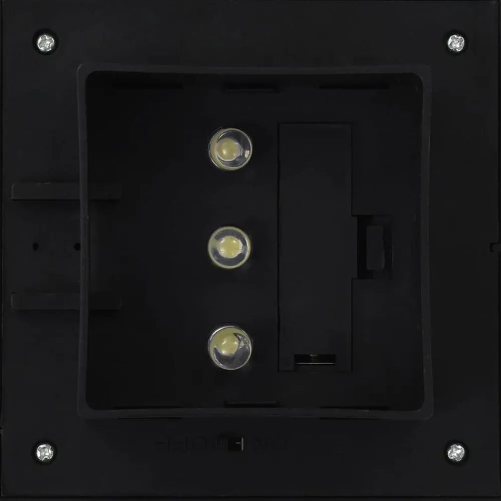 vidaXL Lámparas solares de exterior LED cuadradas 6 uds 12 cm Negro Discount
