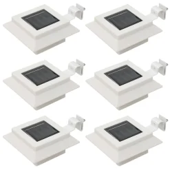 vidaXL Lámparas solares de exterior LED cuadradas 6 uds 12 cm Blanco Sale