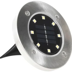 vidaXL Iluminación-Lámparas solares de suelo 8 unidades luces LED