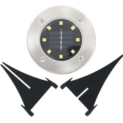 vidaXL Iluminación-Lámparas solares de suelo 8 unidades luces LED