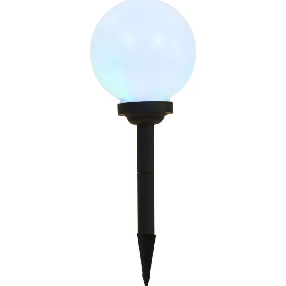 vidaXL Iluminación-Lámparas solares esféricas de exterior 3 uds LED RGB 20 cm