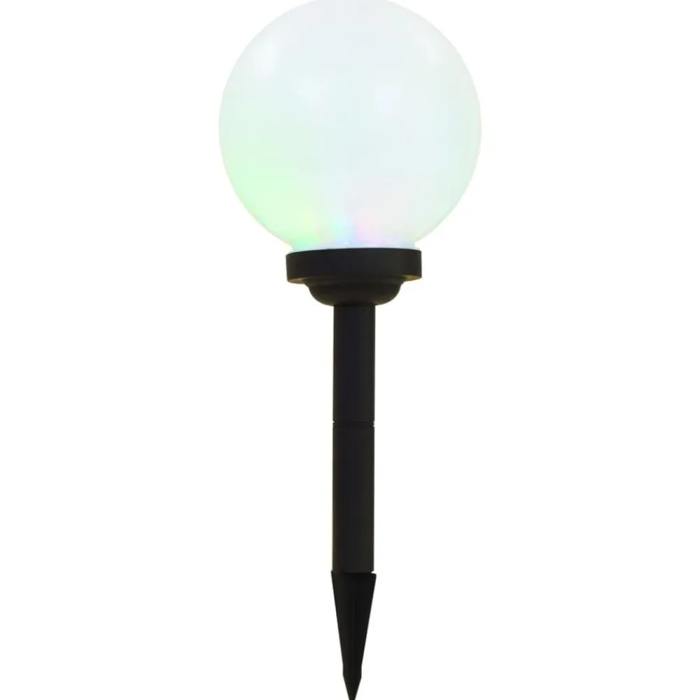 vidaXL Iluminación-Lámparas solares esféricas de exterior 3 uds LED RGB 20 cm