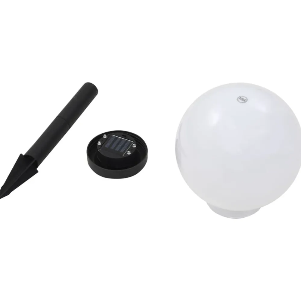 vidaXL Iluminación-Lámparas solares esféricas de exterior 3 uds LED RGB 20 cm