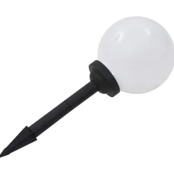 vidaXL Iluminación-Lámparas solares esféricas de exterior 3 uds LED RGB 20 cm