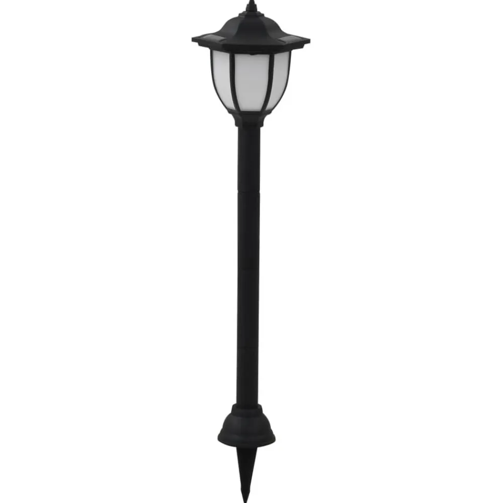 vidaXL Iluminación-Lámparas solares LED exterior 3 uds negro