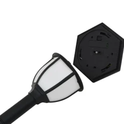 vidaXL Iluminación-Lámparas solares LED exterior 3 uds negro
