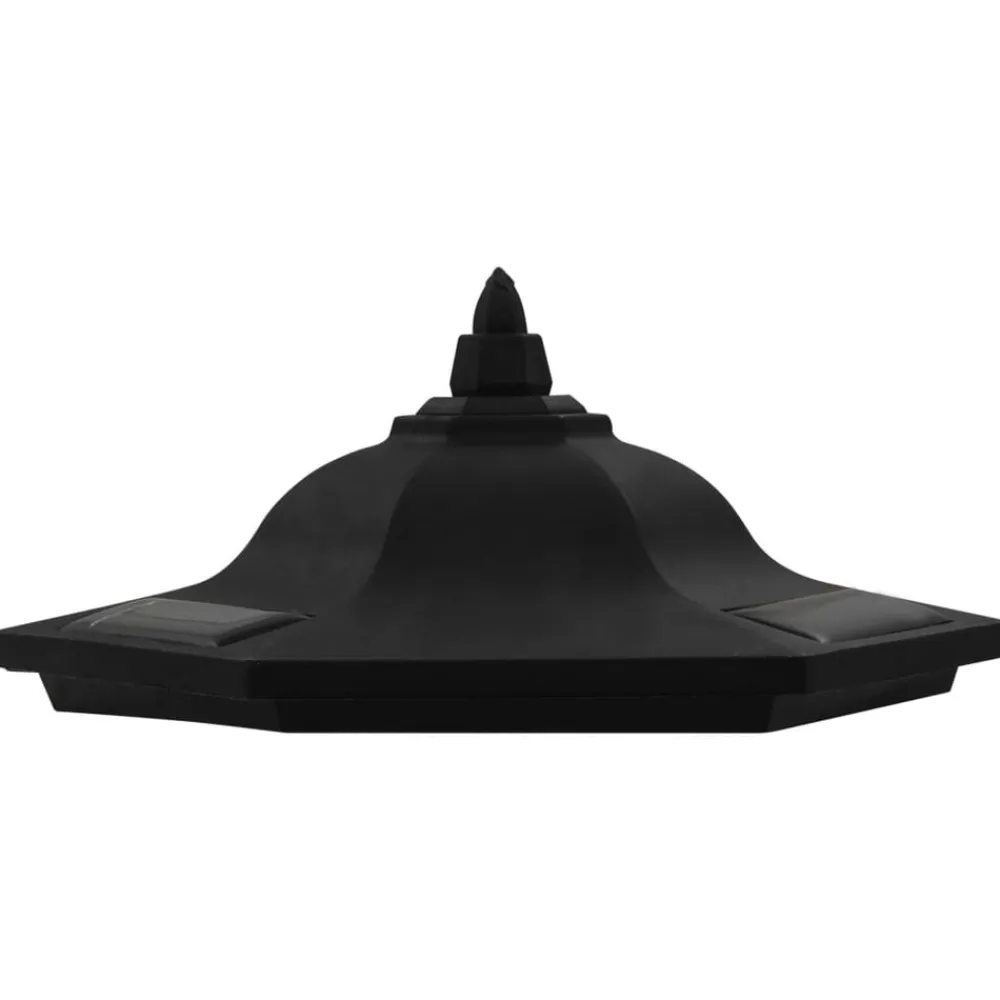 vidaXL Iluminación-Lámparas solares LED exterior 3 uds negro
